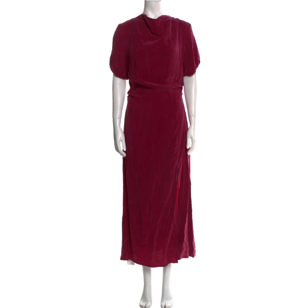Chic Wine Midi Dress